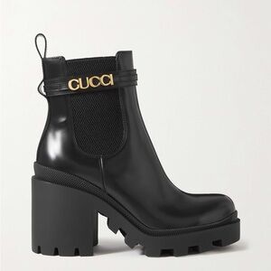 Gucci Trip Logo Strap Chelsea Boots